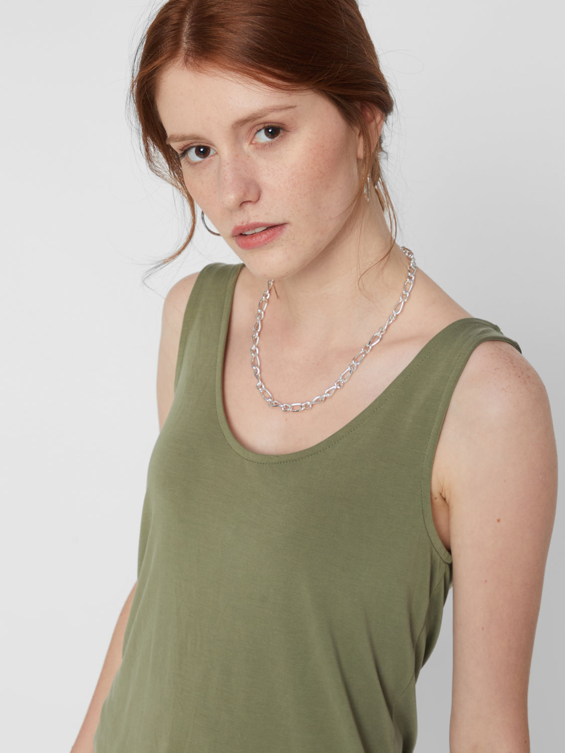 PCKAMALA Tank top - deep lichen green